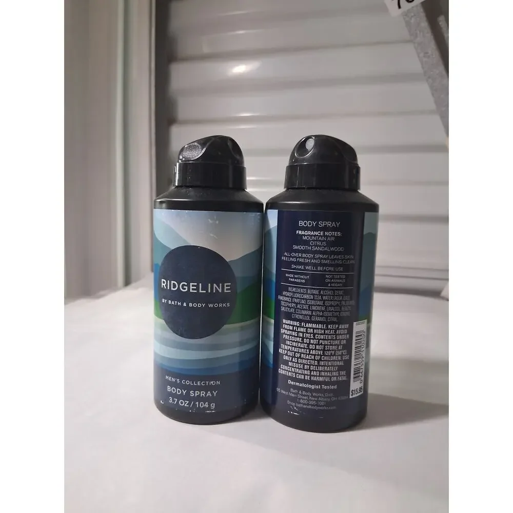 Ridgeline Men's Bath & Body Works Discontinued Rare 2pcs Bundle of Body‎ Spray